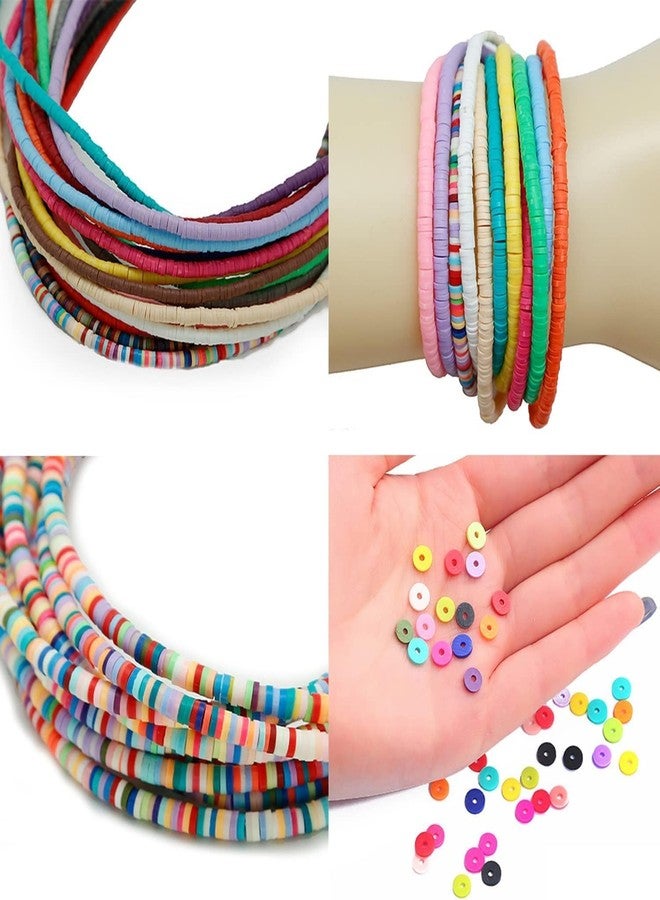 WebWares Clay Beads for Jewellery Making Kit|| Kids Girls Macaron Color Beads for Bracelet Making|| Jewellery Making Kit for Kids DIY Bead Set Making|| (B) - Image 4